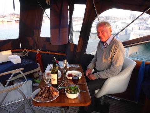 Dinner on the aft deck.